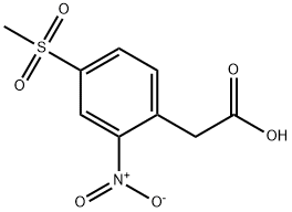 2-(4-Methylsulfonyl-2-nitrophenyl)acetic acid Struktur