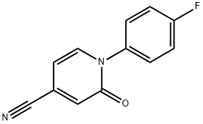 1-(4-Fluorophenyl)-2-oxo-1,2-dihydropyridine-4-carbonitrile Struktur