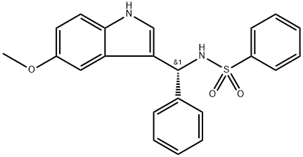 N-[(5-methoxy-1H-indol-3-yl)-
phenyl-methyl]-benzenesulfonamide Struktur