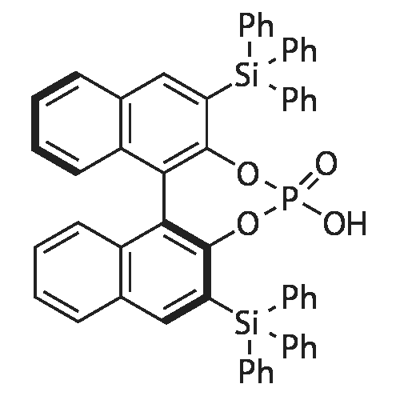 S-3,3'-Bis(triphenylsilyl)-1,1'-binaphthyl-2,2'-diyl hydrogenphosphate Struktur