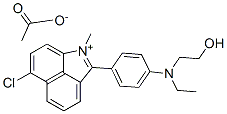 6-chloro-2-[4-[ethyl(2-hydroxyethyl)amino]phenyl]-1-methylbenz[cd]indolium acetate Struktur