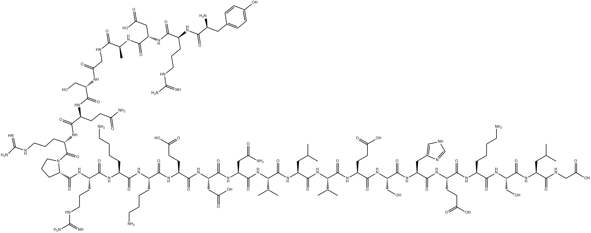 (TYR43)-PTH (43-68) (HUMAN) Struktur