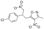 Isoxazole,  5-[2-(4-chlorophenyl)-3-nitropropyl]-3-methyl-4-nitro- Struktur