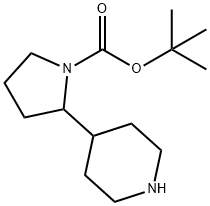 (S)-Tert-butyl 2-(piperidin-4-yl)pyrrolidine-1-carboxylate Struktur