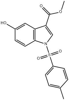 1H-INDOLE-3-CARBOXYLIC ACID, 5-HYDROXY-1-[(4-METHYLPHENYL)SULFONYL]-, METHYL ESTER Struktur