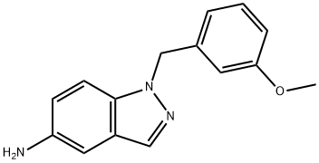 1-(3-Methoxybenzyl)-1H-indazol-5-amine Struktur