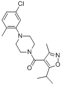 Methanone, [4-(5-chloro-2-methylphenyl)-1-piperazinyl][3-methyl-5-(1-methylethyl)-4-isoxazolyl]- Struktur