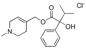 (1-methyl-5,6-dihydro-2H-pyridin-4-yl)methyl 2-hydroxy-3-methyl-2-phen yl-butanoate chloride Struktur