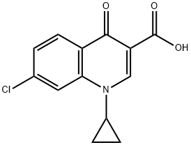 7-Chloro-1-cyclopropyl-4-oxo-1,4-dihydroquinoline-3-carboxylic acid Struktur