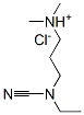 3-(cyano-ethyl-amino)propyl-dimethyl-azanium chloride Struktur