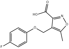 4-[(4-fluorophenoxy)methyl]-5-methylisoxazole-3-carboxylic acid Struktur