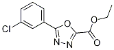 5-(3-Chloro-phenyl)-[1,3,4]oxadiazole-2-carboxylic acid ethyl ester Struktur