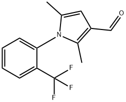 2,5-dimethyl-1-[2-(trifluoromethyl)phenyl]-1H-pyrrole-3-carbaldehyde Struktur