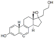 17-(3'-hydroxypropyl)-1,3,5,6,8(9)-estrapentaene-3,17-diol Struktur