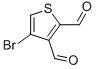 4-BROMO-2,3-THIOPHENEDICARBOXALDEHYDE Struktur