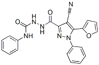 1H-Pyrazole-3-carboxylic  acid,  4-cyano-5-(2-furanyl)-1-phenyl-,  2-[(phenylamino)carbonyl]hydrazide Struktur