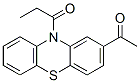 2-acetyl-10-propionyl-10H-phenothiazine Struktur