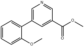 methyl 5-(2-methoxyphenyl)pyridine-3-carboxylate Struktur