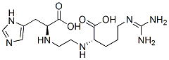 (2S)-2-[2-[[(1S)-1-carboxy-2-(3H-imidazol-4-yl)ethyl]amino]ethylamino] -5-(diaminomethylideneamino)pentanoic acid Struktur