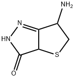 3H-Thieno[3,2-c]pyrazol-3-one,  6-amino-2,3a,5,6-tetrahydro- Struktur