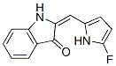 3H-Indol-3-one,  2-[(5-fluoro-1H-pyrrol-2-yl)methylene]-1,2-dihydro- Struktur