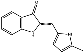 3H-Indol-3-one,  1,2-dihydro-2-[(5-methyl-1H-pyrrol-2-yl)methylene]- Struktur