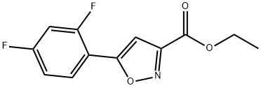 5-(2, 4-DIFLUOROPHENYL)-ISOXAZOLE-3-CARBOXYLIC ACID ETHYL ESTER Struktur