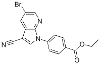 Benzoic acid, 4-(5-broMo-3-cyano-1H-pyrrolo[2,3-b]pyridin-1-yl)-, ethyl ester Struktur