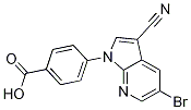 Benzoic acid, 4-(5-broMo-3-cyano-1H-pyrrolo[2,3-b]pyridin-1-yl)- Struktur