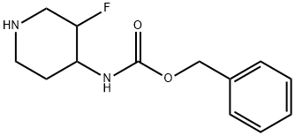 BENZYL 3-FLUOROPIPERIDIN-4-YLCARBAMATE Struktur