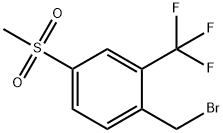 2-(Bromomethyl)-5-(methylsulphonyl)benzotrifluoride Struktur