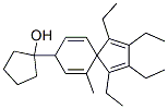 1-(1,2,3,4-TETRAETHYL-6-METHYLSPIRO[4.5]DECA-1,3,6,9-TETRAEN-8-YL)CYCLOPENTANOL Struktur