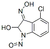 4-CHLORO-2-HYDROXY-1-NITROSOINDOLIN-3-ONEOXIME Struktur