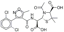 [3-(2,6-DICHLOROPHENYL)-5-METHYL-4-ISOXAZOLYL]CARBONYL N3-ACETYLPENICILLOIC ACID, 934986-84-2, 結(jié)構(gòu)式