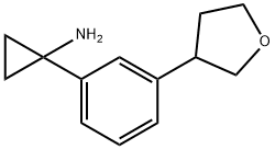 Cyclopropanamine, 1-[3-(tetrahydro-3-furanyl)phenyl]- Struktur