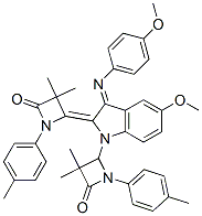 (Z)-4-((E)-1-(3,3-DIMETHYL-4-OXO-1-P-TOLYLAZETIDIN-2-YL)-5-METHOXY-3-(4-METHOXYPHENYLIMINO)INDOLIN-2-YLIDENE)-3,3-DIMETHYL-1-P-TOLYLAZETIDIN-2-ONE Struktur