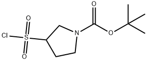 3-CHLOROSULFONYL-PYRROLIDINE-1-CARBOXYLIC ACID TERT-BUTYL ESTER Struktur