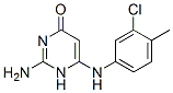 2-amino-6-[(3-chloro-4-methyl-phenyl)amino]-1H-pyrimidin-4-one Struktur