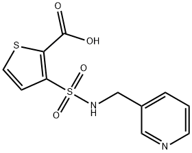 3-{[(Pyridin-3-ylmethyl)amino]sulfonyl}thiophene-2-carboxylic acid Struktur