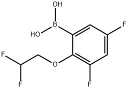 2-(2,2-Difluoro-ethoxy)-3,5-difluoro-benzeneboronic acid Struktur