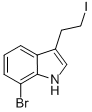 1H-INDOLE,7-BROMO-3-(2-IODOETHYL)- Struktur