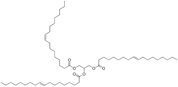 9-Octadecenoic acid (Z)-, 1,2,3-propanetriyl ester, sulfited Struktur