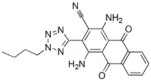 1,4-diamino-2-(2-butyltetrazol-5-yl)-3-cyanoanthraquinone Struktur