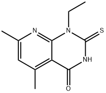 pyrido[2,3-d]pyrimidin-4(1H)-one, 1-ethyl-2-mercapto-5,7-d Struktur