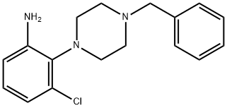 2-(4-Benzyl-1-piperazinyl)-3-chlorophenylamine Struktur