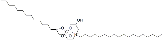 (2-hydroxypropyl)methyldi(octadecyl)ammonium methyl sulphate Struktur