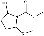 1-Pyrrolidinecarboxylic  acid,  2-hydroxy-5-methoxy-,  methyl  ester Struktur