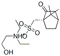 diethyl(2-hydroxyethyl)ammonium (1S)-2-oxobornane-10-sulphonate Struktur