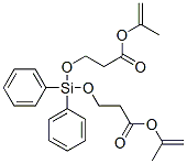 diisopropenyl 3,3'-[(diphenylsilylene)bis(oxy)]dipropionate Struktur