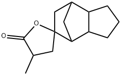 decahydro-4-methylspiro[furan-2(5H),5'-[4,7]methano[5H]indene]-5-one Struktur